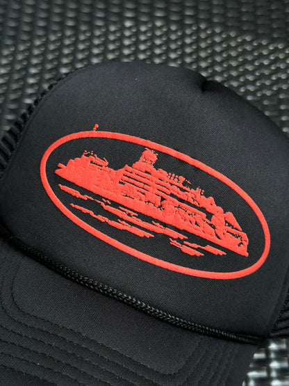 Corteiz - Red Alcataz Logo Trucker hat